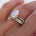 thumbnail image 3 of SOLITAIRE JEWELS 3.00TCW Radiant Moissanite Petite Engagement Band Solid 10K Yellow Gold, 3 of 7