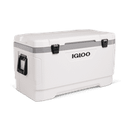 Igloo 100 QT Latitude Marine Ultra Hard-Sided Cooler, White and Moonscape Gray