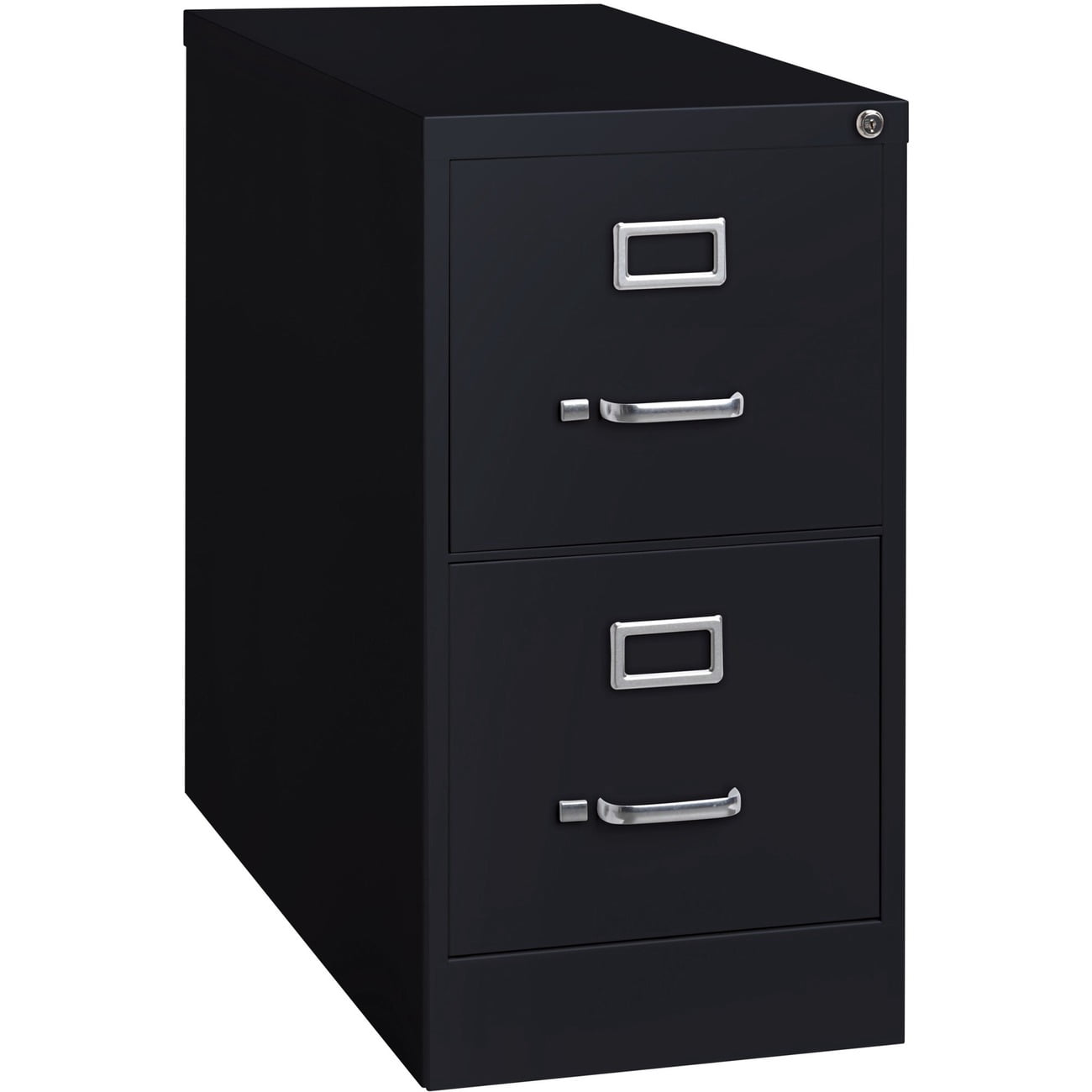 Lorell Fortress Series Vertical File Cabinet Steel,15 inch x 26.5 inch x 28.4 inch, Black