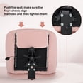 thumbnail image 2 of Daluvenix Office Chair, Ergonomic Extra Wide Big Desk Chair with Retractable Footrest, Height Adjustable Swivel Teddy Fleece Mid Back Home Chair with Wheels, Pink, 2 of 11