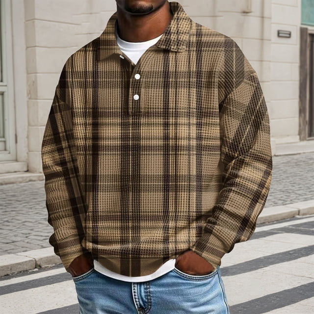 Men's Knit Shirt with Gradient Design for Daily Casual and Outdoor Activities Breathable Short Sleeve Button Down топ