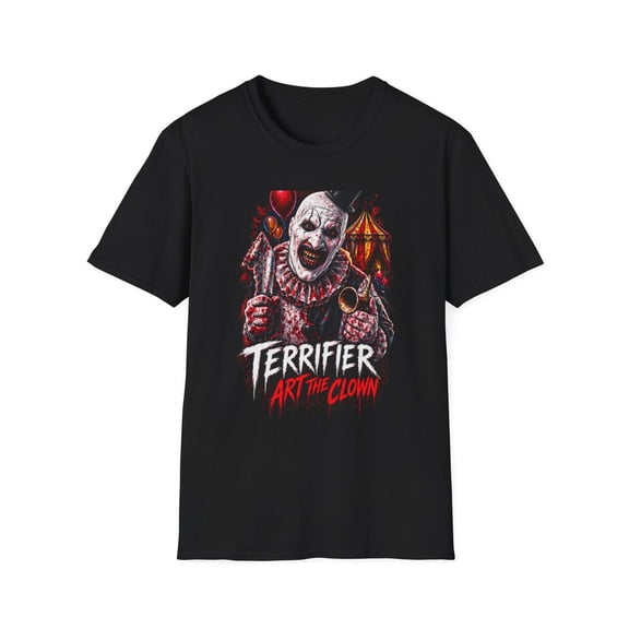 Terrifier Art The Clown Halloween Horror Movie Graphic T-Shirt