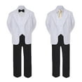 thumbnail image 2 of 6pc Baby Toddler Boy Teen Formal Black & White Suit Set Satin Necktie Sm-20, 2 of 4