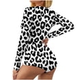 thumbnail image 2 of Brilliant Sleepwear for Women Plus Size Women’s Valentine's Day Not Positioned Print V-Neck Long Sleeve Sexy Bodysuit Sexy Lingerie Pajamas Romper clearance clothes under $10.00, 2 of 6