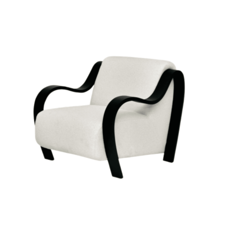 Curva Luxe Accent Chair-Stylish Comfortable Mid-Century Modern Design
