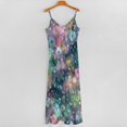 thumbnail image 5 of Colorful Floral Pattern Sleeveless Suspender Dress Summer Fashion Casual Long Dress, 5 of 9