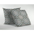 thumbnail image 3 of Geo Mandala Indoor/Outdoor Pillow in Orange and Light Blue on White 28x28, 3 of 5