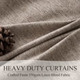 thumbnail image 3 of Jainmy 100% Blackout Flax Linen Curtains for Living Room, Rod Pocket & Back Tabs Light Blocking Thermal Insulated Bedroom Drapes ,52"x84",2 Panels,Darkflax, 3 of 10