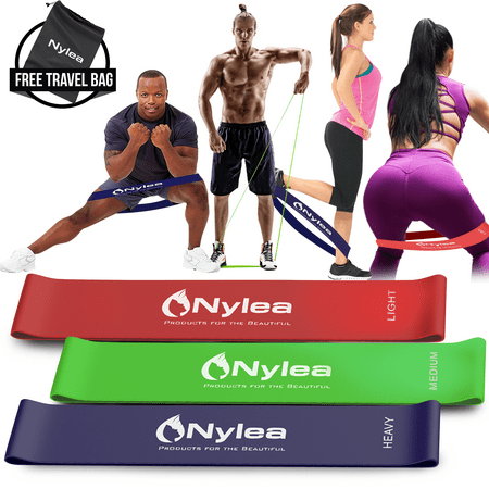 Nylea 3 Pack Resistance Exercise Workout Bands [Free Travel Bag] 12