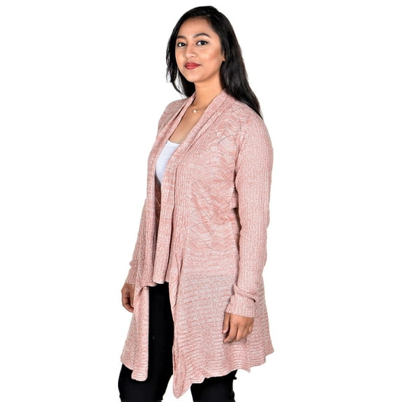 RWB Womens Long Sleeve Open Sweater Summer Cardiagn Pink Medium
