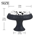 thumbnail image 4 of 4 Pcs Rotating Black Dot Knobs for Kitchen Cabinet Cupboard Dresser Bookcase Drawer Pulls Handles Round Home Decor, 4 of 7