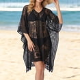 thumbnail image 4 of Ankishi Lace Bathing Suit Cover Up for Women V Neck Sexy See Through Beach Cover Up Bathing Suit Swim Dress for Seaside, 4 of 8