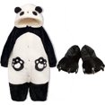 thumbnail image 1 of Invierno Unisex el Panda batas disfraces Onesies Kigurumi Unicron Cosplay pijamas adultos pijamas ropa de dormir de animales mono Anime, 1 of 5