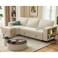 Homall 80" Sleeper Sofa Couch with Pull Out Bed with Storable Armrest