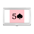 thumbnail image 1 of Peace Spade 5 Poker Business Card Holder Case Pocket Box Wallet, 1 of 3