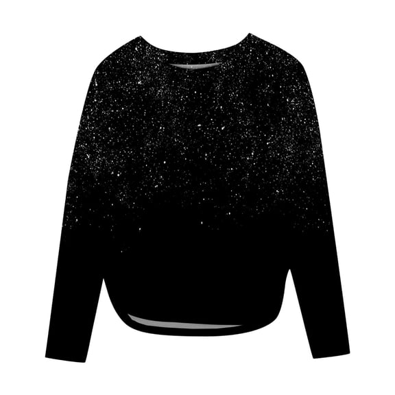 Khunlpohl 3-12 Years Girls Casual Shirts Crew Neck Plain Tunic Blouses Long Sleeve Loose Comfortable Tops for Kids