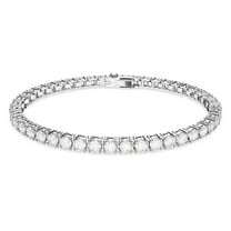 3 ct Lab Grown Diamond 14k White Gold Plated Tennis Bracelet Fine Jewelry for Unisex Gifts | Diamond Round Cut Bracelet| 14k Gold over 4 Prong Tennis Bracelet Gifts for Unisex