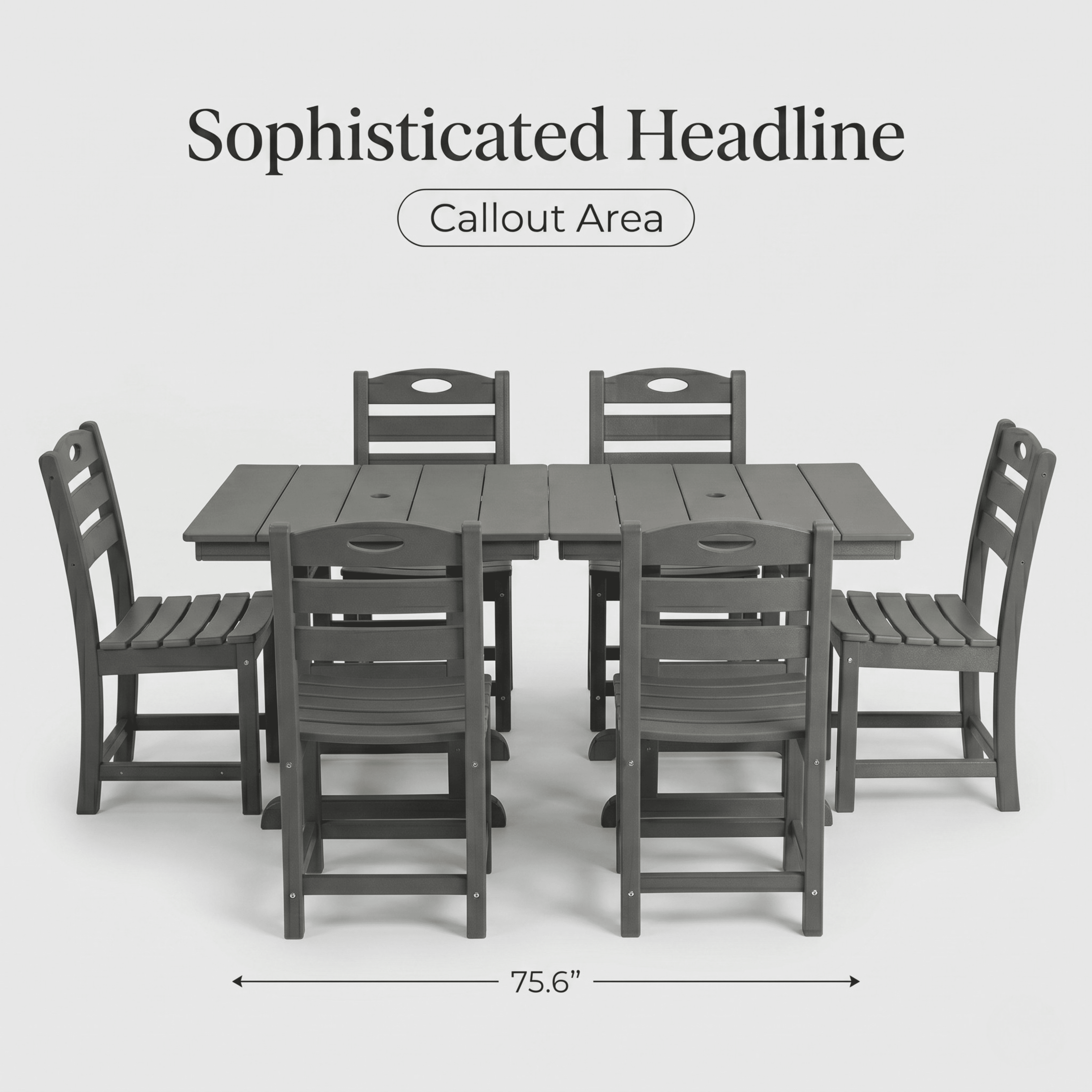 Outdoor Folding Dining Table, 37.8 Inch Square Table for Garden Backyard Patio, Gray