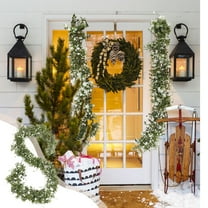 Fmbmuo 68.9in Fresh Christmas Garlands Plastic Wall-Hanging Vines for Indoor Holiday Entertaining
