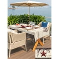 thumbnail image 5 of Outdoor Tablecloth with Umbrella Hole for Patio/Picnic/Party/Camping, Texas Star Red Waterproof Table Cloth Rectangle Table Cover Washable, Farmhouse Berry Wooden Vintage (54"x 80"), 5 of 8