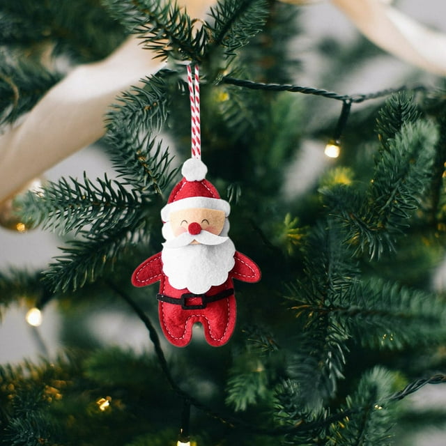 Home Decor Christmas Ornaments Festive Tree Decorations with Snowflake and Holiday Patterns Handmade Xmas Crafts Ornaments Hanging Decor Home Improvement