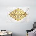 thumbnail image 1 of Gold Mandala Tapestry, Victorian Style Traditional Filigree Inspired Royal Oriental Classic Print, Wall Hanging for Bedroom Living Room Dorm Decor, 60W X 40L Inches, Gold White, by Ambesonne, 1 of 2
