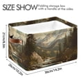thumbnail image 4 of Yayeee Canvas Storage Basket with Handles for Shelves Fabric Bins Closet Organizer, Snow Mountains, 4 of 8