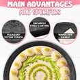 thumbnail image 4 of 12 Inch Cake Drum - Black Round 12 Inch Cake Boards for Holiday Dessert Presentation, Grease and Moisture Resistant, Thick Durable Material with Fancy Pattern, Great for Christmas Parties & Birthdays, 4 of 8