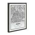thumbnail image 2 of Kate and Laurel Sylvie Paris Modern Map Framed Canvas Wall Art by Jake Goossen, 18x24 Gray, Geography Art for Wall, 2 of 7