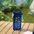 thumbnail image 6 of Mainstays 14 fl oz Novelty Water Bottle, Shark, Blue, with Handle, Silicone Straw, 6 of 7