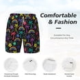 thumbnail image 5 of Lsque Mens Swim Trunks Colorful Palms Pattern - Bathing Suit Compression Liner - Beach Swim Shorts Swimwear - (S-3XL) - Stretch Quick Dry -Large, 5 of 9