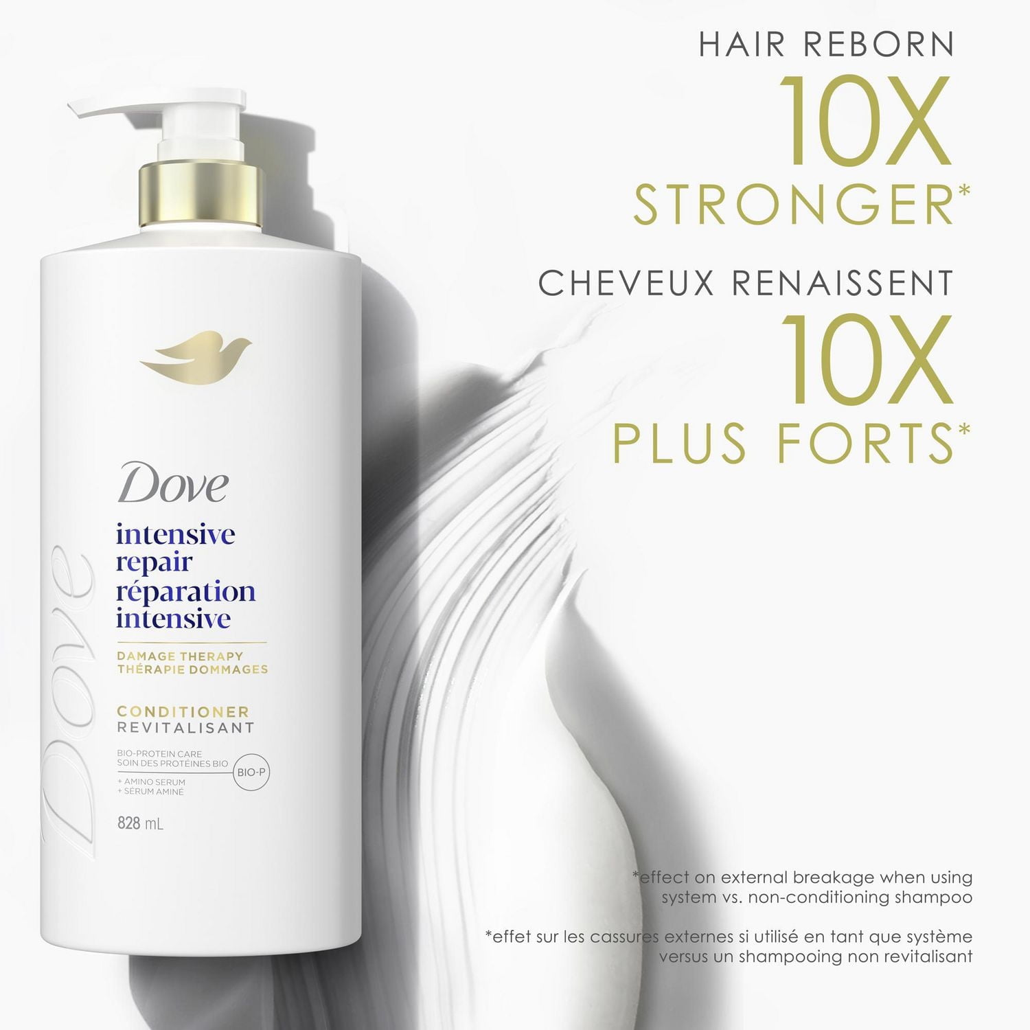 Dove Intensive Repair Conditioner for Damaged Hair, with Liquid Bio-Protein Care