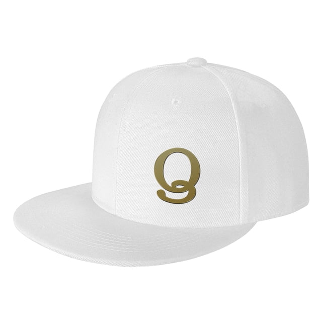 ZICANCN Alphabet Q Pattern Baseball Caps, Trucker Hats for Men And Women, Adjustable Breathable Flat Caps, White