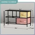 thumbnail image 4 of Sorbus Dresser w/ 5 Drawers Furniture Storage Chest for Home, Bedroom Pastel Black, 4 of 5
