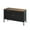 Wooden Top-Black, variant on Metal Accent Storage Cabinet for Bed Room,Living Room,Home,Hotel,Office,Garage,2-Tier, Removable Shelf