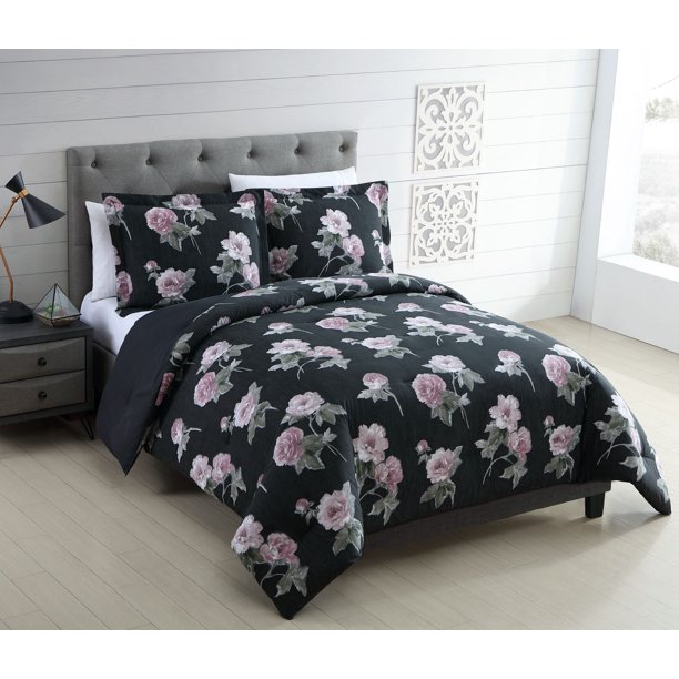 Better Homes & Gardens Vintage Rose 3 Piece Comforter Set, King ...