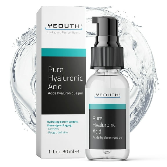 YEOUTH  Pure Hyaluronic Acid Hydrating Serum for Dry & Dull Skin 1oz
