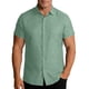 thumbnail image 1 of Blusa y camisa de manga corta con cuello vuelto para hombre, camisa informal holgada de color liso con botones a la moda para playa, blusa de manga corta con cuello vuelto para hombre, blusa de poliés, 1 of 8