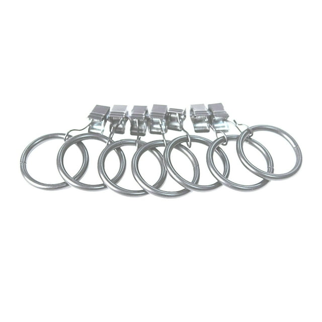 sdhkgrrt Anneaux de Rideaux à Moins de 5 $, Anneaux Pinces pour Rideaux, Crochets Métalliques pour Draperies avec Pinces, Quincaillerie Décorative pour Habillage de Fenêtre, Ensemble d'Anneaux pour Tringles, Fini Résistant à la Rouille, Fonction de Glissement Facile