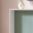thumbnail image 3 of Kings Brand Furniture Lira Console Table – Wood Rectangular Entryway & Sofa Table with Sculpted Ripple-Front Design, Modern Narrow Accent Table for Living Room, Hallway, or Behind Sofa (Ice Blue), 3 of 3