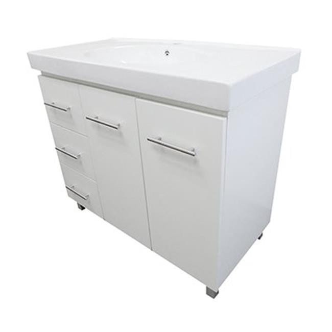 Bellaterra Home 39 In Single Sink Vanity Wood White Left Side