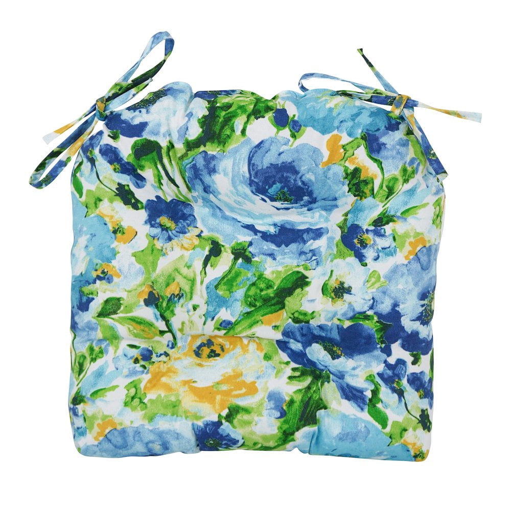 Blazing Needles 16-inch Polyester Patterned Outdoor U-shaped Chair Cushions (Set of 4)