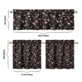 thumbnail image 6 of Pioneer Kitchen Curtains and Valance Set 24 Inch Tier Beautifl Floral Flower Curtains Small Drapes for Cafe Living Room Bathroom Farmhouse 3 Pieces Set Rod Pocket, 6 of 6