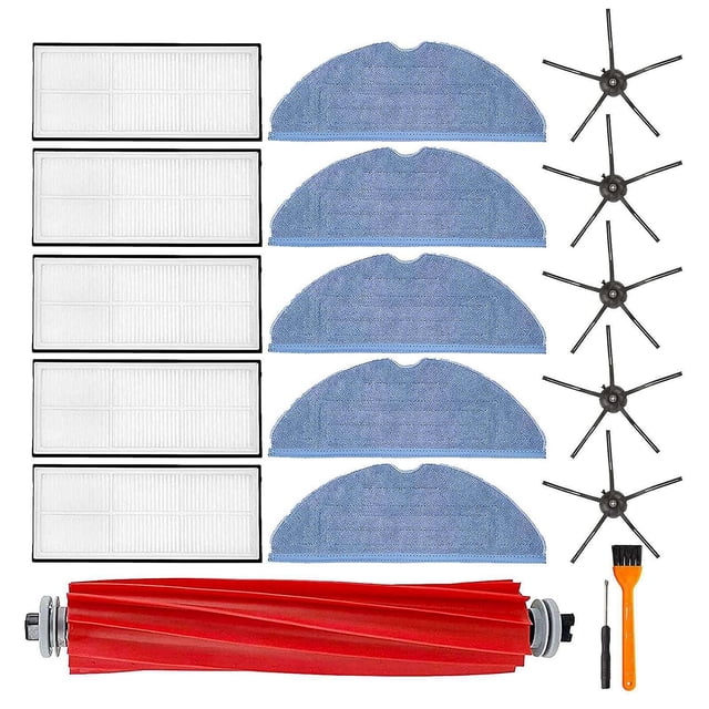 Kit de piezas de repuesto cepillo principal cepillo lateral Hepa filtro trapeador Afortunado Sencillez