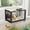 Black, variant on Haverchair Cat Window Boxs, Catio Outdoor Cats Enclosure with Bug Proof Wire Mesh Fit Double Hung Frame 26" to 43" Wide, Window Perch w/Waterproof Clear Roof for Sunbathing Napping Overlooking, Black
