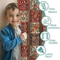 thumbnail image 3 of Blackout Kids Curtains,Red Boho Ethnic Floral Patchwork Pattern Childrens Insulated Curtains Set Of 2,Bedroom Essentials,Toddler Room Decor 52x63in(132x160cm), 3 of 5