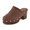 Brown, variant on Cushionaire Guest Platform Clogs for Women, Heeled Faux Wood Mules with Studded Detailing and Memory Foam Footbed
