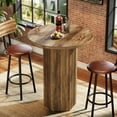thumbnail image 5 of Tribesigns 39.6" Round Bar Table, Rustic Farmhouse High Top Pub Table for Home & Kitchen, 5 of 10