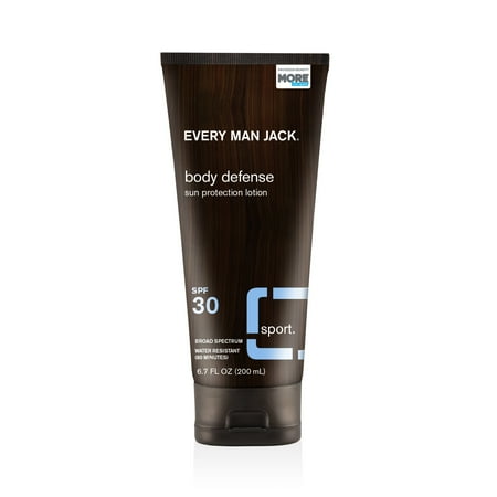 Every Man Jack SPF 30 Body Defense Sun Protection Lotion, Fragrance Free, 6.7 Oz