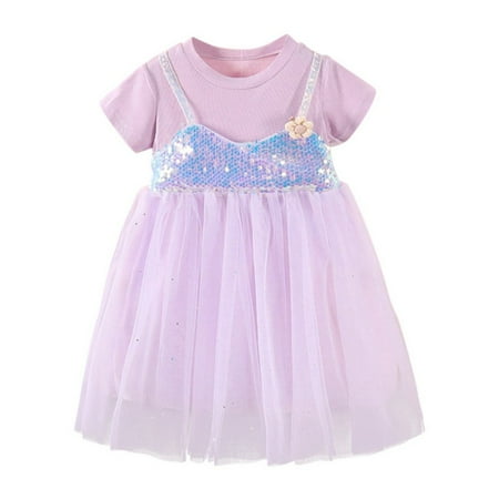 

Baozhu Toddler Girls Sequins Tutu Dress Kids Party Wedding Mesh Dresses Outfit